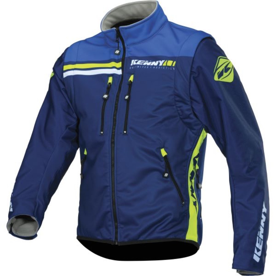 Μπουφάν Softshell Enduro Μπλέ Κίτρινο Νεον