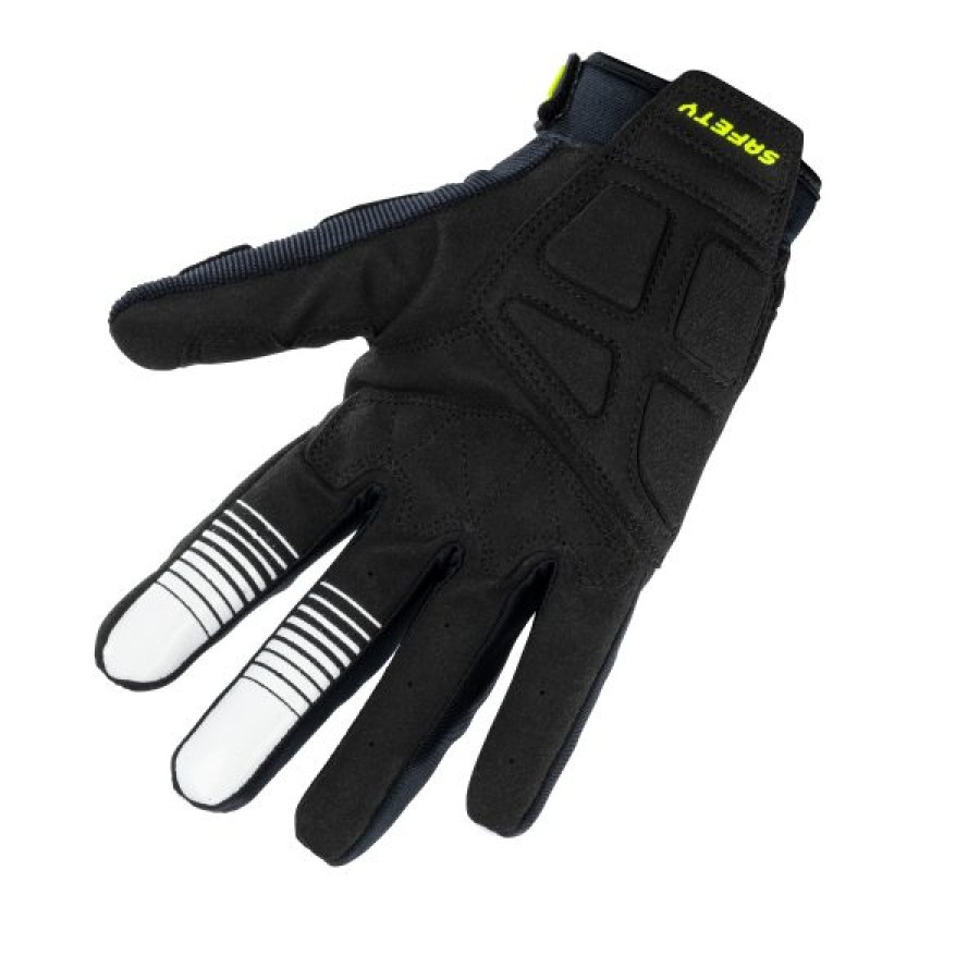 Γάντια Safety Μαύρο Γκρι Κίτρινο Νεον