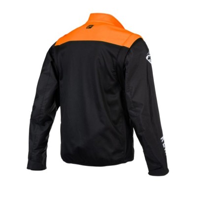 Μπουφάν Softshell Enduro Μαύρο Πορτοκαλί