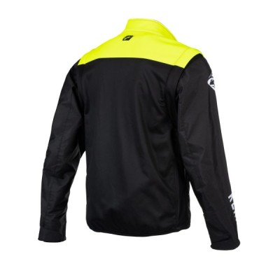 Μπουφάν Softshell Enduro Μαύρο Κίτρινο Νέον