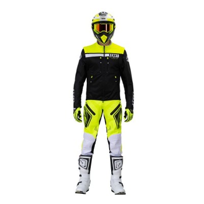 Μπουφάν Softshell Enduro Μαύρο Κίτρινο Νέον