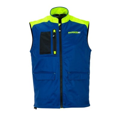 Αμάνικο Μπουφάν Bodywarmer+ Μπλε Κίτρινο Νέον