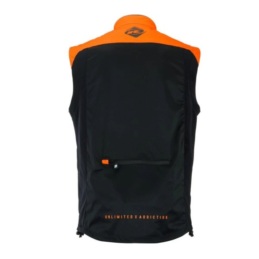 Αμάνικο Μπουφάν Bodywarmer+ Μαύρο Πορτοκαλί Νέον