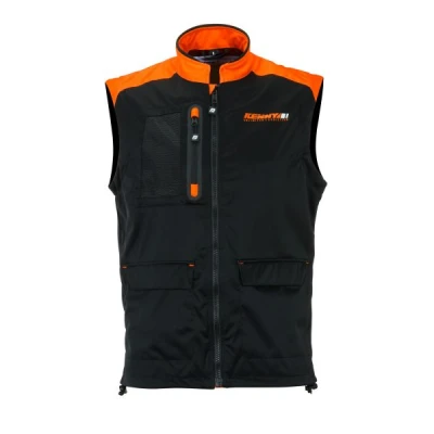 Αμάνικο Μπουφάν Bodywarmer+ Μαύρο Πορτοκαλί Νέον Αμάνικο Μπουφάν Bodywarmer+ Μαύρο Πορτοκαλί Νέον